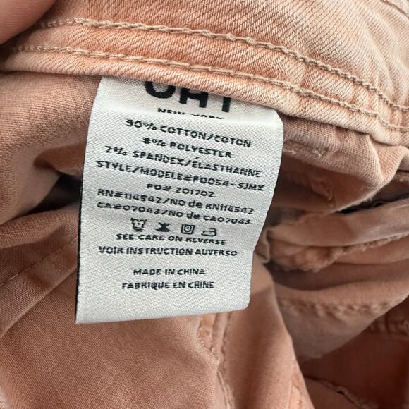 OAT New York Wide Leg Jeans Size 2 26 Dusty Peach High Rise Womens Autumn Denim - Picture 4 of 5